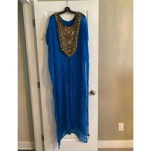 Blue Beaded Caftan